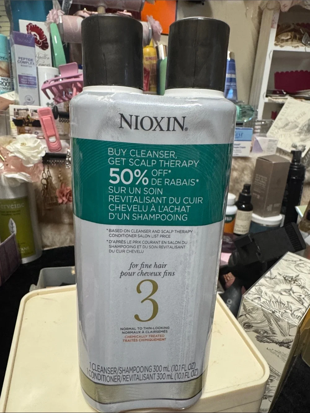 Boxing System 3 Cleanser & Scalp Therapy Conditioner Duo - White/Green